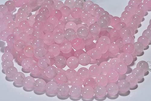 Perles en jade rose 8mm naturelles pour création de bijoux LKBEADS fil de 38cm