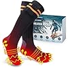 Beheizbare Socken, 5000mAh Wiederaufladbare Heizsocken mit 4 Temperaturen, Waschbare Fußwärmer Elektrisch für Skifahren/Radfahren/Angeln/Camping, Unisex Beheizte Unisex Socken