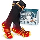 Beheizbare Socken, 5000mAh Wiederaufladbare Heizsocken mit 4 Temperaturen, Waschbare Fußwärmer Elektrisch für Skifahren/Radfahren/Angeln/Camping, Unisex Beheizte Unisex Socken