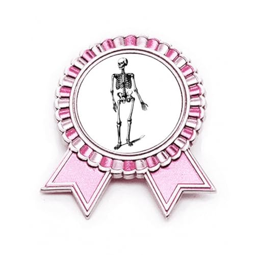 Broche squelette rose en métal taille M à offrir aux fans de mode
