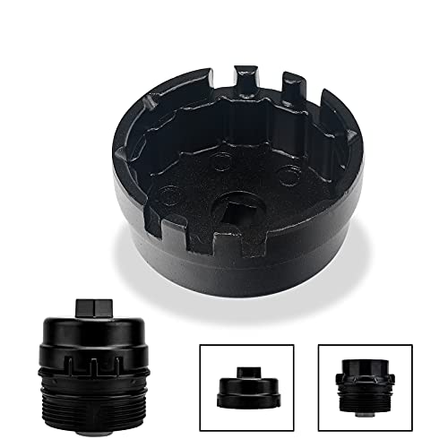 3Mirrors Oil Filter Cap Wrench 64Mm Oil Filter Wrench Compatible With Toyota, Lexus, Camry, Corolla, Highlander, Rav4, 64Mm 6-Teeth Filter Cap, Durable Thickening Aluminium #TOP4
