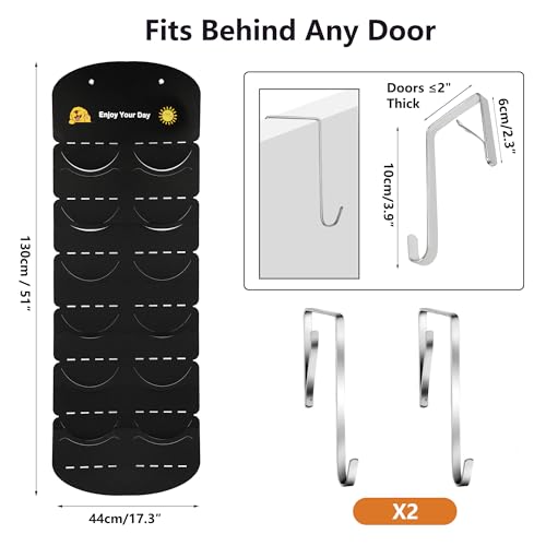 Organizador de sombreros de 12 bolsillos para puerta o pared