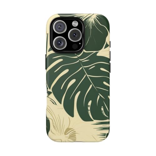 Coque rigide mate iPhone 16 Pro fleurs tropicales anti-traces et anti-chocs