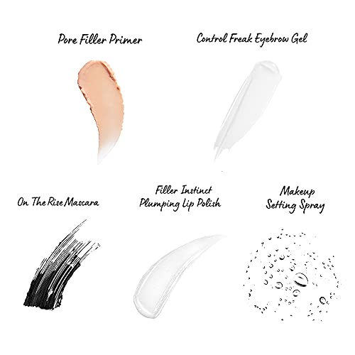 NYX Professional Makeup Veganistische formule met Pore Filler Primer, Control Freak wenkbrauwgel, On the Rise mascara, Filler Instinct navulbare lipgloss en make-up-instellingsspray, 5-delig - Image 4