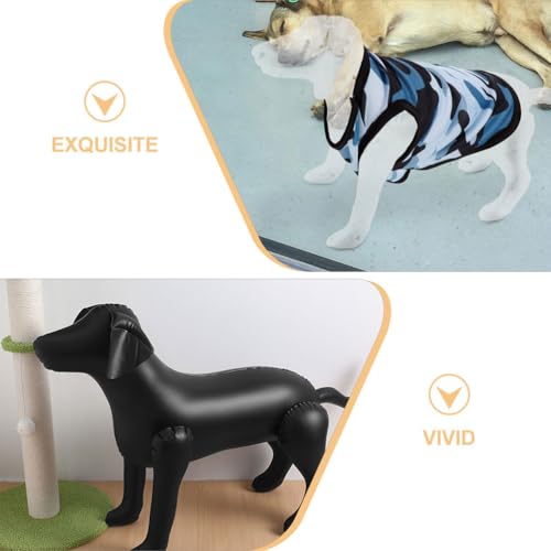 Hund Schaufensterpuppe 2st Haustierbekleidungsmodell Stehender Aufblasbarer Hund Haustier Schaufensterpuppe Stehende Aufblasbare Hunde Für Hundekleidung Stehendes Hundemodell PVC