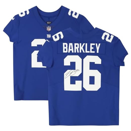 Saquon Barkley New York Giants Autographed Blue Nike Elite Jersey - Autographed NFL Jerseys