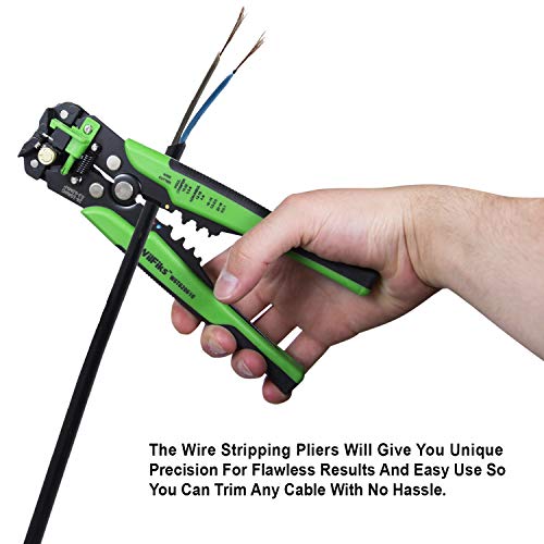 Wilfiks Automatic Wire Stripper, 3 In 1 Multi Tool For Stripping, Cutting And Crimping Wires, Self-Adjusting Cable Cutter And Crimper, Plier For Trimming Copper & Aluminum Wires, Ergonomic Handle #TOP4