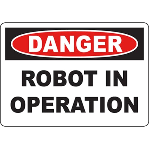 DANGER Robot In Operation Sign Facility Metal Sign 12x8 Inch – Universal Safety Plaque