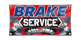 Brake Service Banner (2ft X 4ft) Red Vinyl Auto Repair Shop Open Sign Mechanic Display Tune-Up Poste