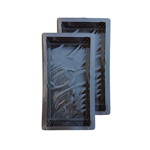 Image of Rubber 12x6 Marble Paver Block Mould 60mm | Rubber Paver Mould | Garden paver mould | interlocking paver block mould (Pack Of - 2)