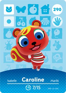 Caroline – Nintendo Animal Crossing Happy Home Designer Amiibo Card – 290