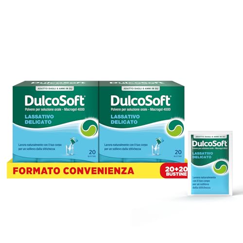 Dulcosoft Medizinisches Gerät zur Entlastung von Verstopfungen 20 Stück + 20 vordosierte Beutel 10 g für Erwachsene und Kinder ab 8 Jahren