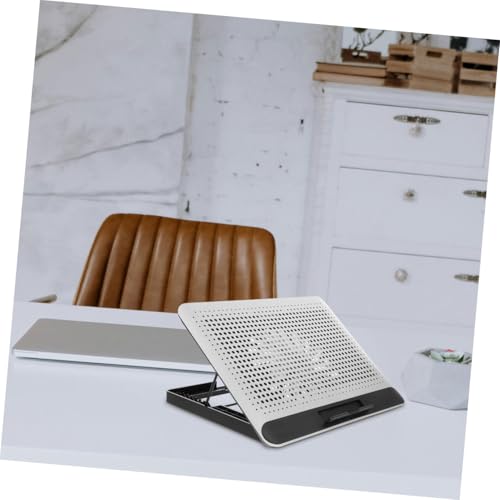 Base ergonómica de aluminio para laptop con ventilador silencioso miniatura 5