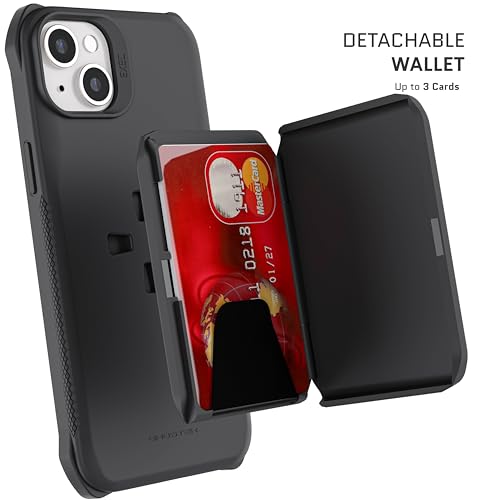 Funda cartera iPhone 15 Plus Ghostek Exec con tarjetero magnético extraíble negro 3