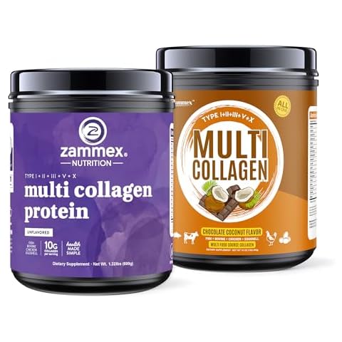 Zammex Multi Collagen Peptides, unflavored+Chocolate Flavor Cover