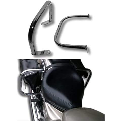 BM UK | XVS650 | Heavy Duty Rear Saddlebag Crash Bars Safety Protector Guards - Yamaha XVS 650 Drag Star (V Star 650) Classic / Custom Cover