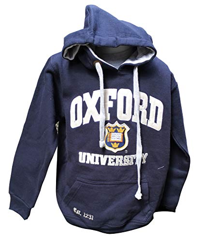 Official Oxford University Hoody - Official Apparel of the Famous University of Oxford Navy White