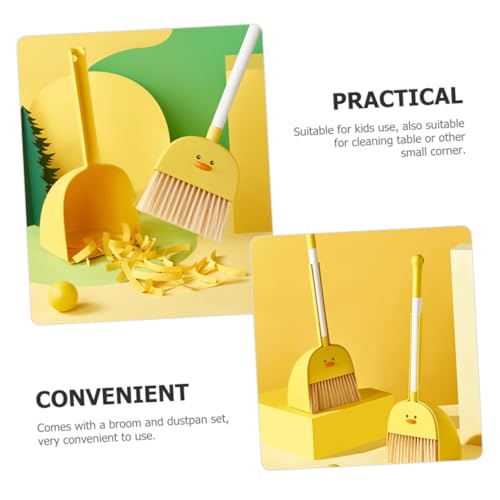VALICLUD Mini Besen und Kehrschaufel Set Spielerisches Hausarbeits Tool mit Niedlichem Enten Motiv Leichtes für Mädchen Ab Jahren Fördert Sauberkeit und Verantwortungsbewusstsein – Bild 6