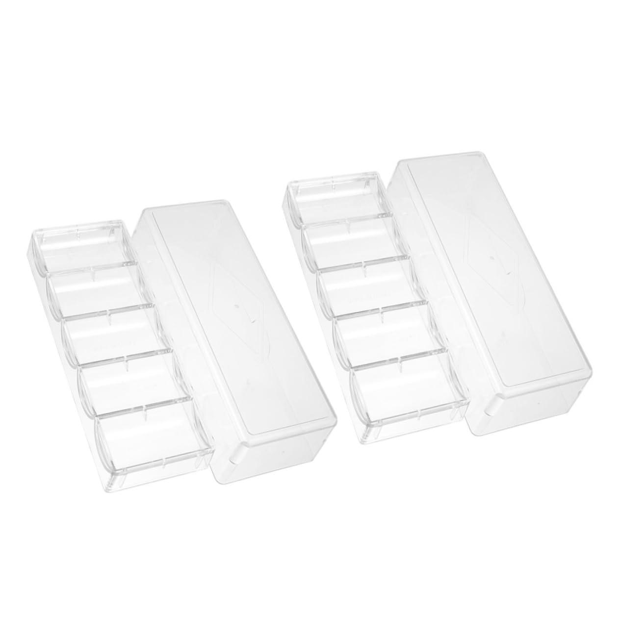 KOMBIUDA 2pcs Poker Chips Storage Organizer Bead Storage Box Cover Rack Poker Chips Case for Poker Chips Sets