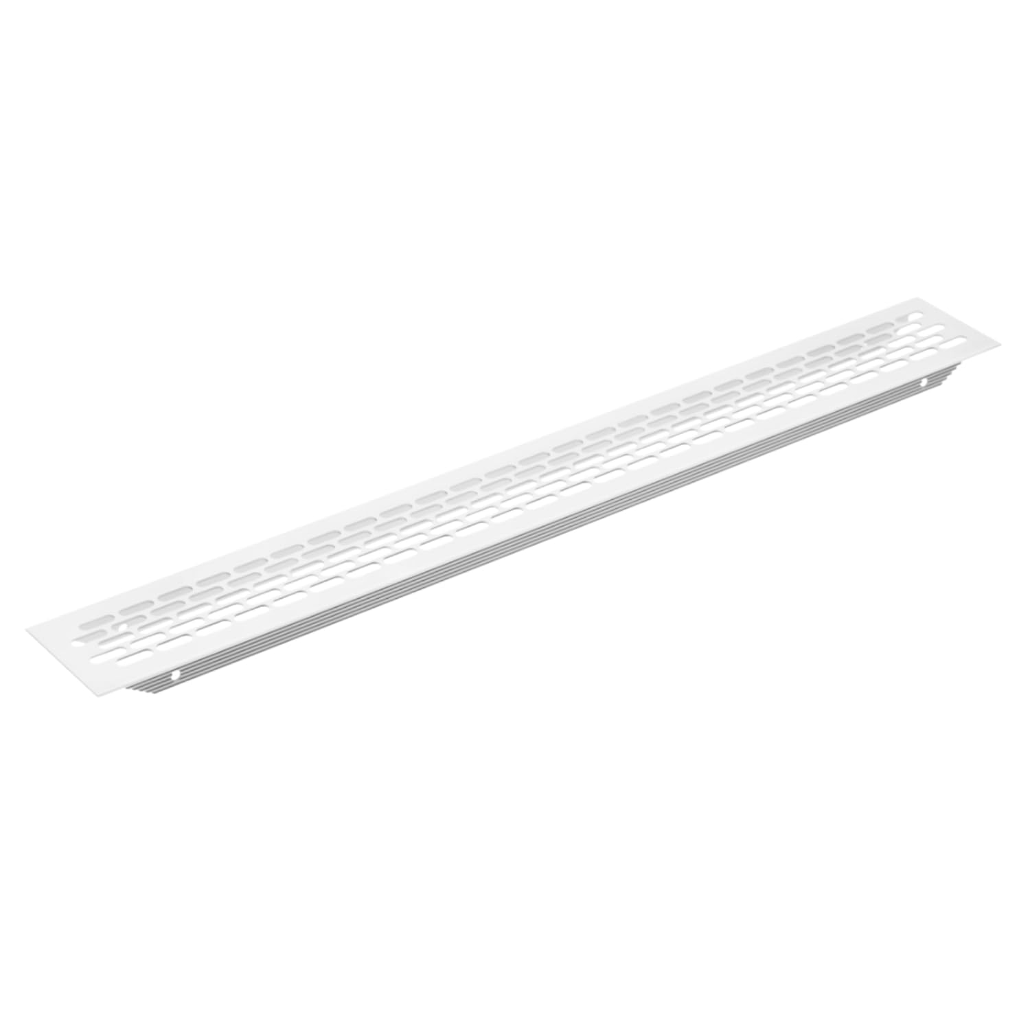 480x80mm Aluminium Air Vent Grille – Cabinet Vent Cover for Kitchen Units, Ovens & Fridges – Furniture Ventilation Grill – 90 cm² Airflow (White)