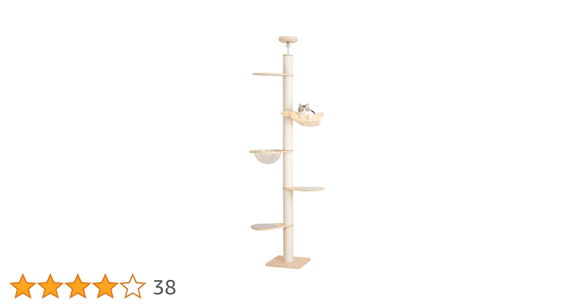 キャットタワー 突っ張り 木製 キャットツリー 木登りタワー 多層無垢材 Amazon | CozyMeow キャットタワー 突っ張り 木製 キャット