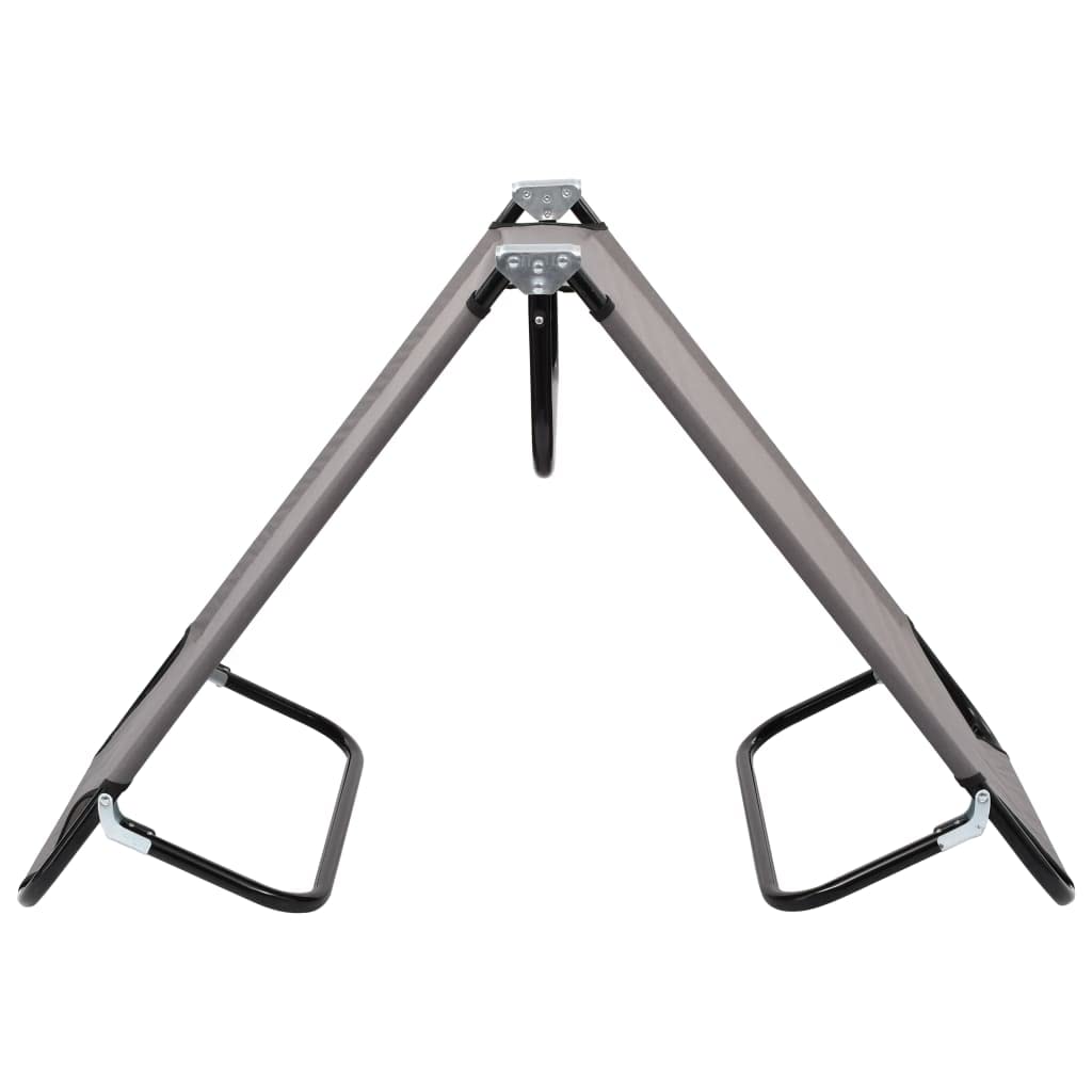 Klappliege Grau Stahl, 120 kg Belastbarkeit | Faltbares Campingbett, 600D Polyester mit PE-Beschichtung, rostfreies Gestell, leicht und tragbar