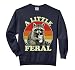 Retro Vintage Raccoon A Little Feral Funny Trash-Panda Comfort Colors Adult Sweatshirt