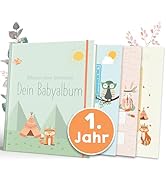 BIROYAL Babyalbum Mein Erstes Jahr - Erinnerungsbuch Für Jungen & Mädchen