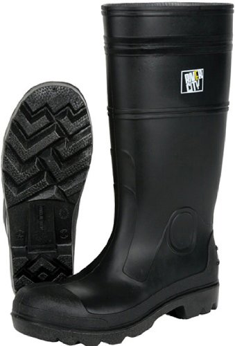 Image of MCR Safety PBP1206 Waterproof PVC Men's Knee Boot with Plain Toe, Black, Size 6, 1-Pair