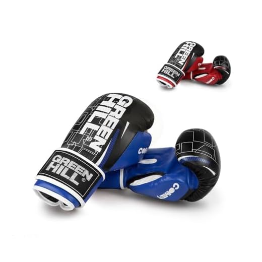 Green Hill Comet, Boxhandschuhe, Sparring-Handschuhe, Unisex, für Erwachsene, Schwarz/Rot, 14 Oz