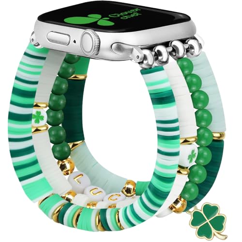 Bracelet à perles pour Apple Watch fait main élégant et extensible
