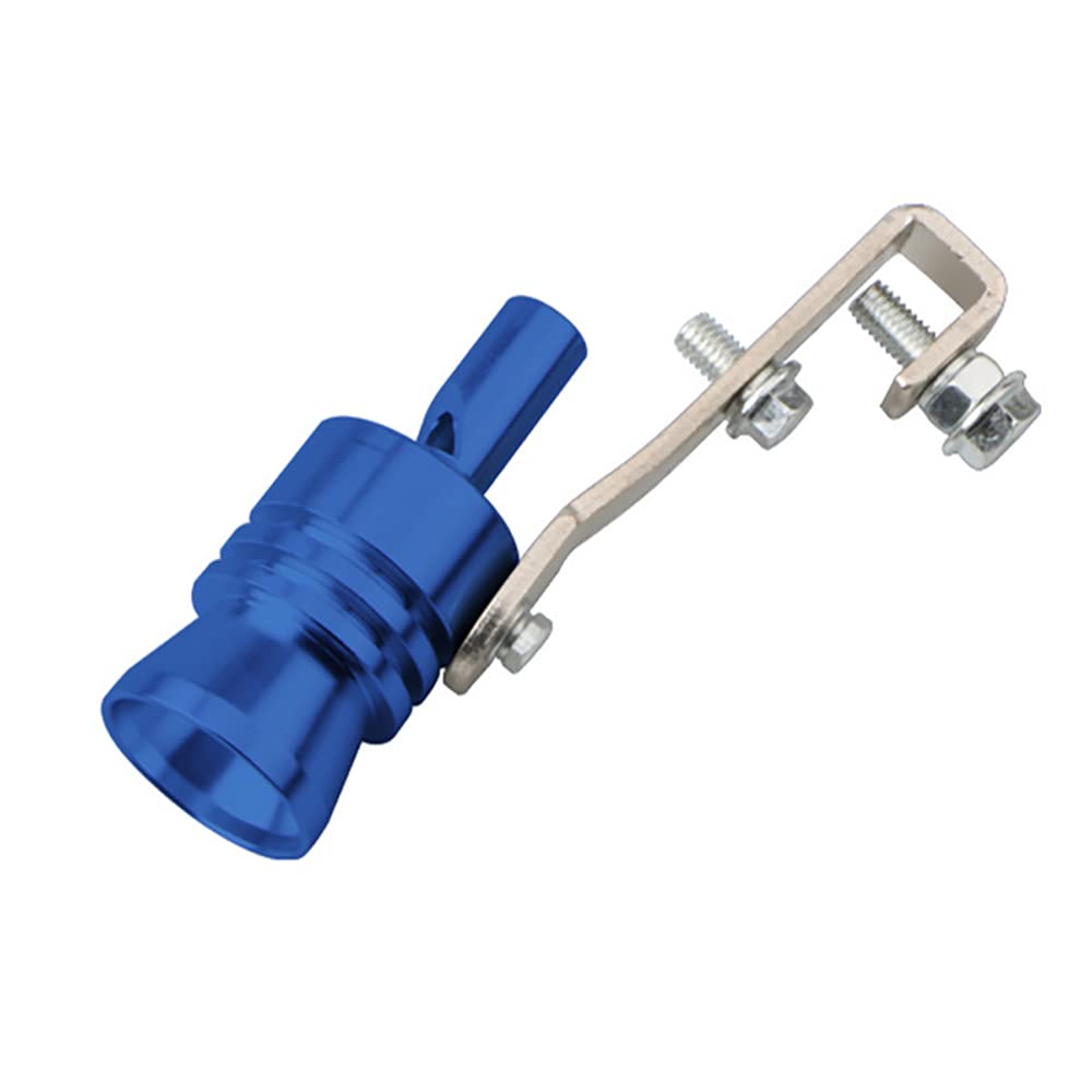 Turbo Sound Whistle tłumik uniwersalny tłumik ze stopu aluminium, do samochodu, motocykla, ciężarówki, hulajnogi, rury wydechowej Turbo Sound Simulator, niebieski XL