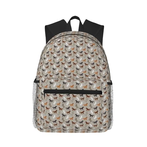 Sac à dos cheval mignon pour ordinateur portable avec bretelles ergonomiques confortables