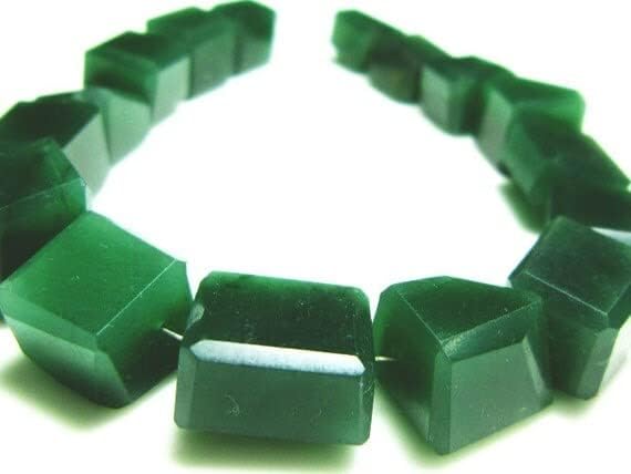 Jade vert perle brute taillée 7-14mm pour création de bijoux en minéraux - 5