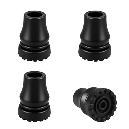 Cane Tips 5/8 Inch, Heavy Duty Rubber Cane Tips Replacement Parts, Non-Slip and Sturdy, for Canes, Walking Sticks, Hiking Stick, Seniors Crutches