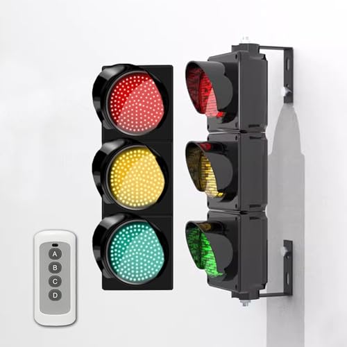 Rot/Grün/Gelb Stop and Go Licht Ampel Ampel mit Fernbedienung Plug and Play Wandmontage Mastmontage