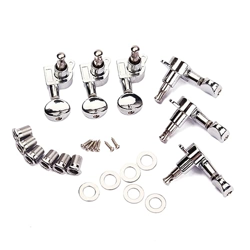 Holibanna 6pcs String Semiclosed Guitar Tuner Machine Heads Electric Acoustic String Tuning Pegs for Fit Guitars Easy Installation Durable Design