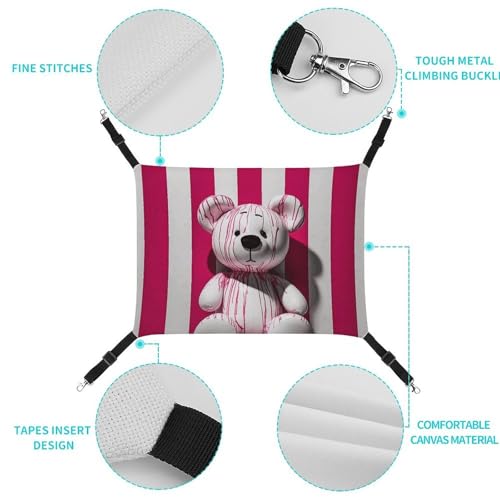 Hamac pour chat suspendu blanc réglable doux respirant pour petit animal - 4