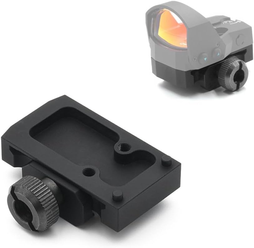Tactical Mini ROMEO1 Red Dot Sight Mount Quick Release/Detach，Romeo 1 Optics Reflex Scopes Mounting Plate Mount Base Adapter，Fits for Standard 20mm Pic Rail Mounting，with Screws and Wrench