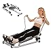 Home Rowing Machine, Hydraulic Rower with LCD Monitor, Adjustable Resistance up to 110LBS & Large Cushioned Seat, 265LBS Quiet Rowing Machine for Aerobic Exercise Fitness