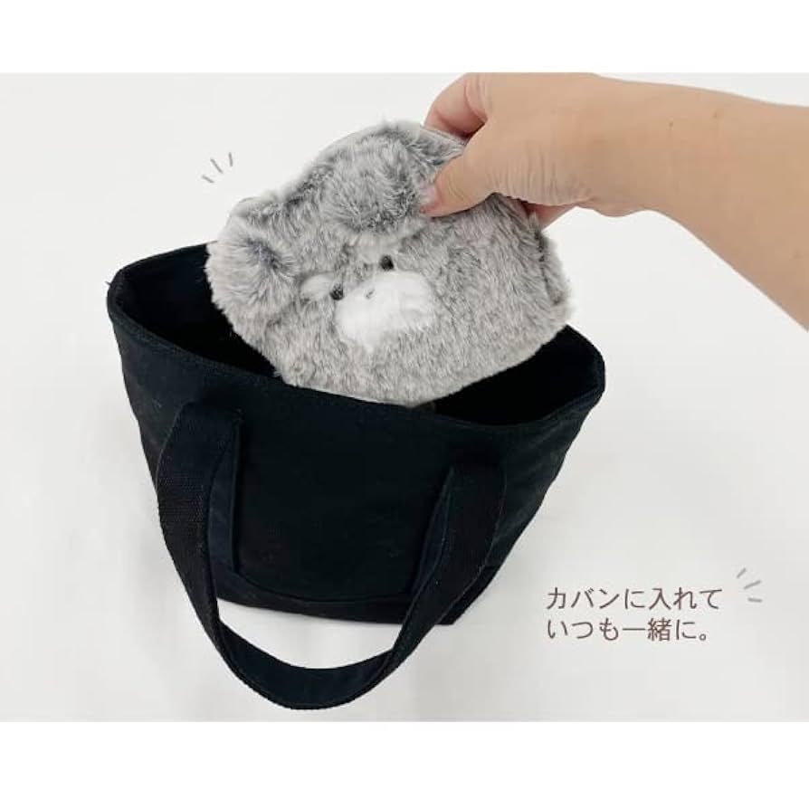 あちゃちゅむ　ツインベア　ファーポーチ　黒　クマ　ぬいぐるみポーチ あちゃちゅむ ツインベア ファーポーチ 黒 クマ ぬいぐるみ