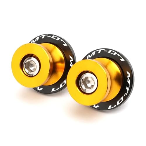 Caballete trasero tornillos 6mm y diabolos para Yamaha MT-07 FZ-07 amarillo