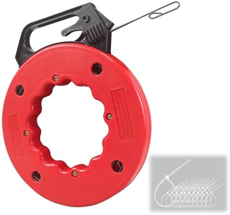 Amonk Fish Tape Wire Puller Kit 32.8FT/10M Electrical Cable Puller Kit
