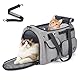 Ownpets Transportbox Katze faltbar Transporttasche, Faltbare Katzentasche, Verstärktes Faltgestell mit Einstellbar Schultergurt Katzenbox, Flugtransportbox, Zusammenklappbare Reisetasche, 45*30*31cm