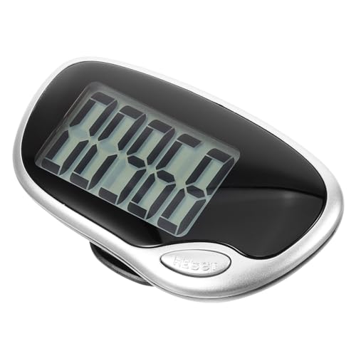 KICHOUSE Black Abs Passometer for Fitness Multifunctional Step Counter Multifunctional Walking Counter Running Step Counter