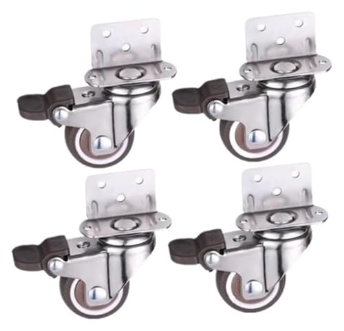 Ruedas de 1,25 pulgadas en L para muebles pack de 4