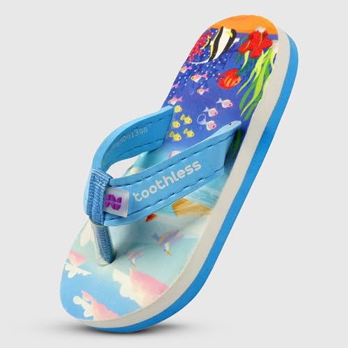 Image of toothless Kids Printed Flip Flop | Soft EVA Sole | Anti-Slip | Comfortable Wear | Lightweight | Durable | Summer Footwear for Boys & Girls | Casual Slippers