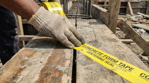 Image of (Pack Of 12 X 100 Meter Per Roll Shuttering Tape /Concrete tape /Bopp Tape Used In Slab For Construction Of Buildings & Multi Purpose Use