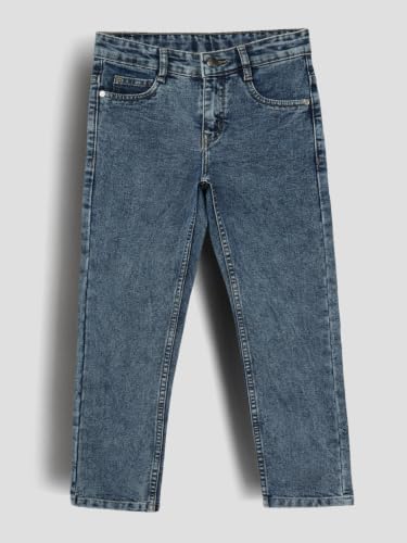 Image of Urbano Juniors Boy's Straight Fit Washed Denim Jeans Stretchable