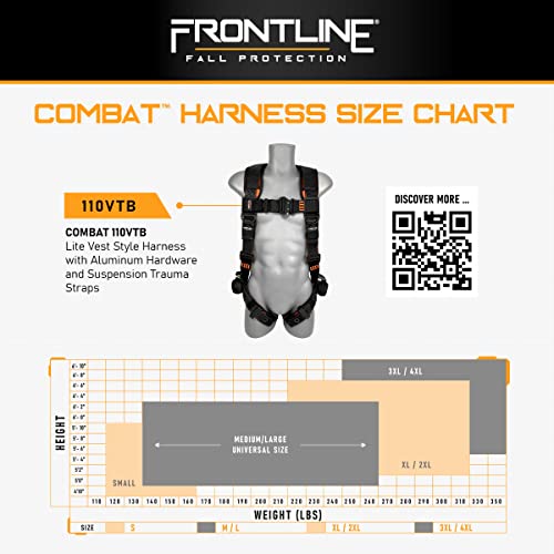 Image of FRONTLINE FALL PROTECTION Harnesses + D-Ring+ Multiple Styles + OSHA and ANSI compliant
